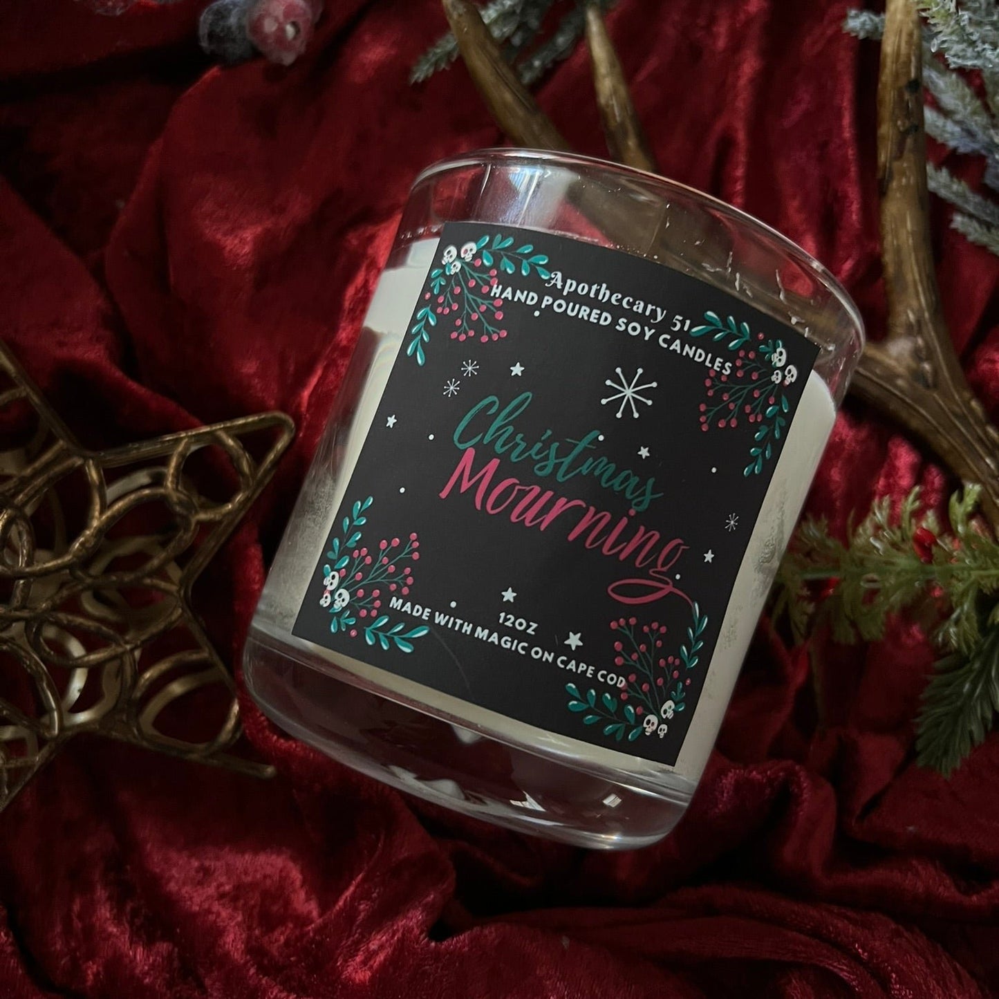 Christmas Mourning Wood Wick Candle