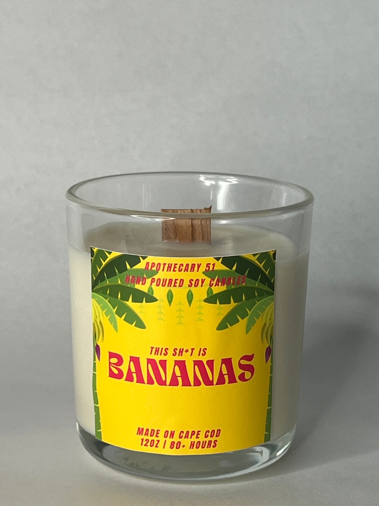 This Sh*t is Bananas Wood Wick Candle