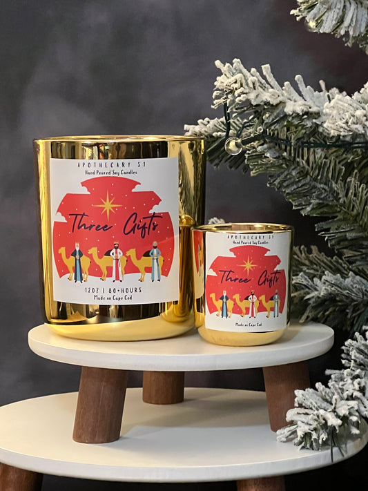 Three Gifts Wood Wick Candle