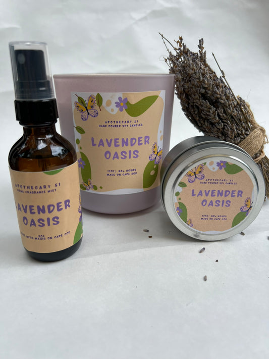 Lavender Oasis Wood Wick Candle Collection