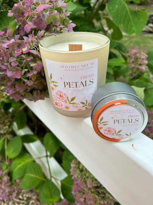 Fresh Petals Wood Wick Candle Collection